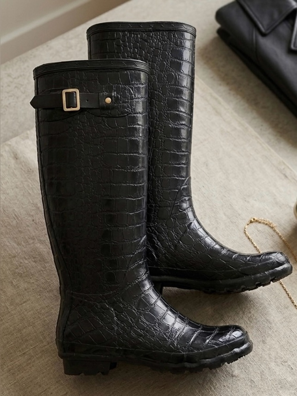 Christian Siriano for Payless Crocodile-Embossed Rain Boots